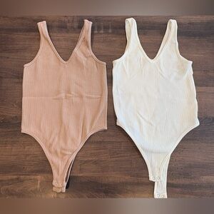 Gypsy & Jade Ribbed Body Suits- Set of 2- Size S/M